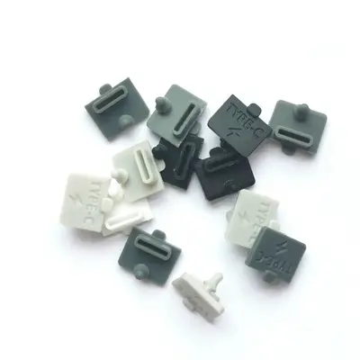USB-C silicone dust plug, square design, waterproof