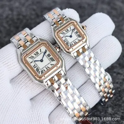 Cheetah Classic Stainless Steel Square Quartz Women's Watch - 12