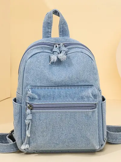 Damen-Rucksack aus Retro-Jeansstoff, Modell 2025, klein - 2