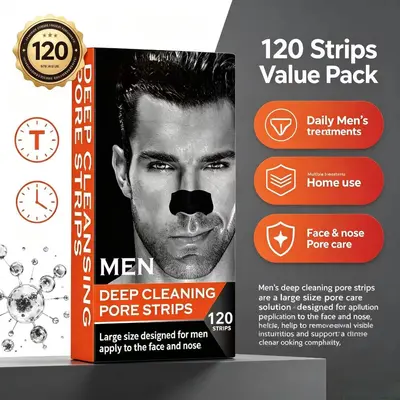 Deep Cleaning Pore Strips跨境男士去黑头鼻贴深层清洁源头厂家