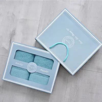 32er Baumwoll-Handtuch-Set, Badetuch, 3-teilig, Geschenkbox