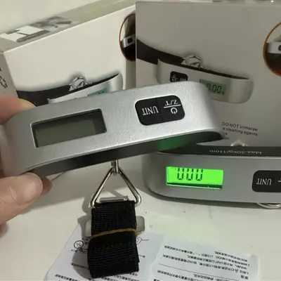 Taşınabilir El Elektronik Ölçeği Dokuma Kayışlı Kancalı Tartı Mini Elektronik Tartı Yüksek Hassiyetli Bagaj Tartısı Ev Tartısı Sebze Balık Tutma Küçük Tartı