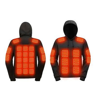 Erkek USB Isıtmalı Kapüşonlu Sweatshirt, Akıllı Sıcaklık Kontrollü Kış Ceketi - 7