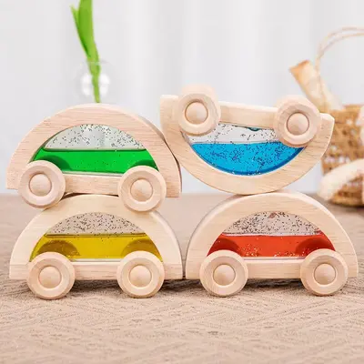 Wooden Acrylic Rainbow Light Shadow Building Blocks - 7