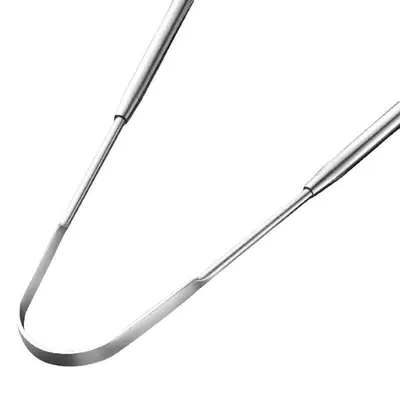 304 Stainless Steel Tongue Scraper, Tongue Cleaning Brush for Bad Breath