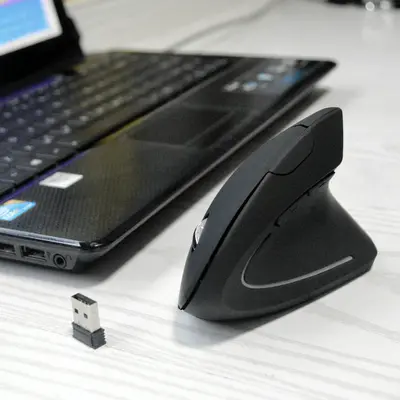 Stok Dikey Kablosuz Ergonomik Mouse Çapraz Sınır Parlayan Çift Mod Şarj Edilebilir Sessiz Optik Bluetooth Mouse Toptan - 7