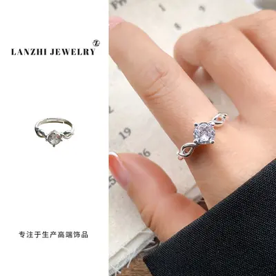 Lanzi 925 gümüş kadın yüzüğü açık ayarlanabilir - 6