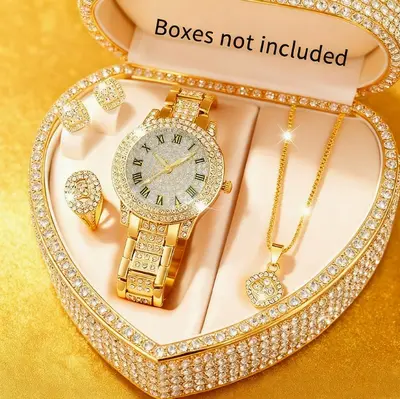 Women's quartz watch minimalist diamond-inlaid steel bracelet - 5