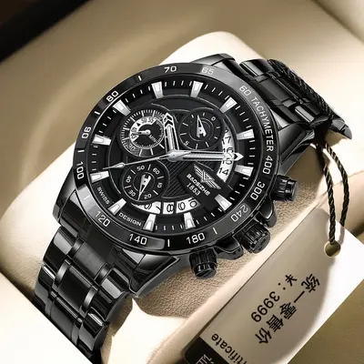 Men's watch, waterproof, luminous dial