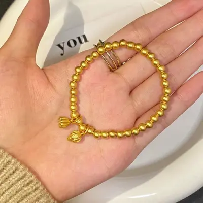 Vietnamese sand gold solid bracelet imitation gold - 8