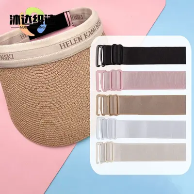 Adjustable Elastic Hat Band with Open-Top Buckle and Variable Size - 5