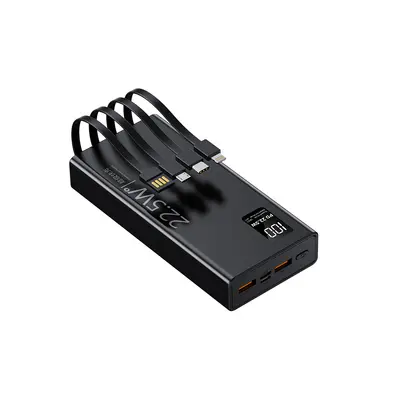 Toptan süper hızlı şarjlı, dahili kablolu, büyük kapasiteli 10000 mAh PD22.5W paylaşımlı mobil güç kaynağı - 8