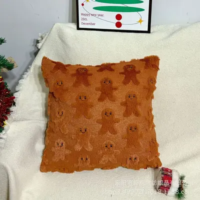 Weihnachtsdekorierter Kissenbezug grenzüberschreitender Bestseller Kunstfell gesteppt Schneeflocke Kissen Kissenbezug Weihnachtsdekoration Großhandel - 11
