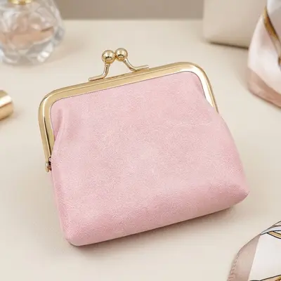 Retro Oil-Wax Leather Mini Coin Purse with Iron Clasp, Large Capacity - 9