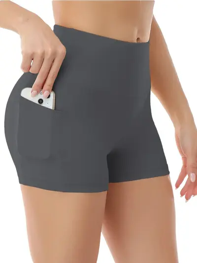 Pocket Three-Quarter Yoga Leggings, Thin Summer Style, High Waist, Anti-Sheer - 8