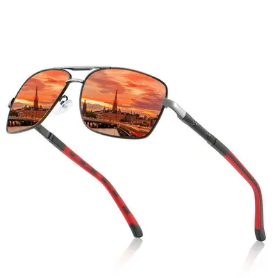 New Men's Polarized Sunglasses Color Coated Square Polarized Lenses Sunglasses Driving Glasses Manufacturer Wholesale 8724