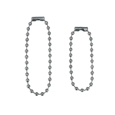 Silver Metal Bead Chain 10cm and 12cm for DIY Jewelry - 10