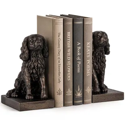 Cute Puppy Resin Statue Bookend Ornament