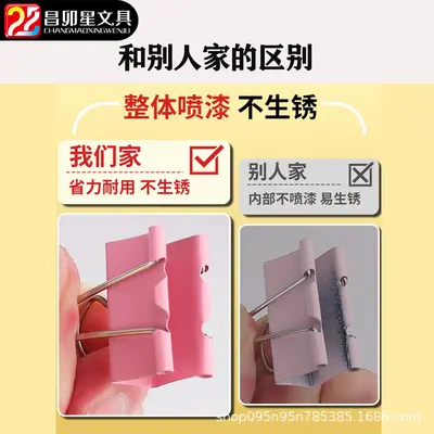 Colored Long-Tail Binder Clips, Large, Extra Large, Jumbo Sizes, Small Clips, Metal Swallow-Tail Clips, Assorted Pack, Paper Document Clips, Bulk