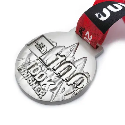 Custom Metal Medal with Ribbon Hanger, Aluminum Alloy Electroplated, Logo Printed