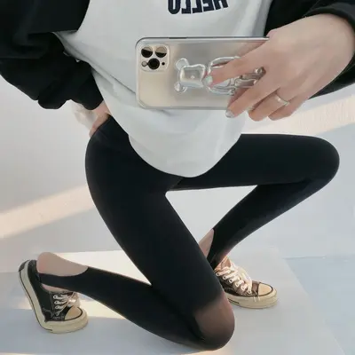 High-Elasticity Breathable Stepped-Foot Leggings, Extended Length - 7