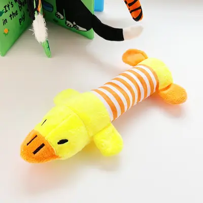 Plush Duck Cat Toy with Sound Self-Play