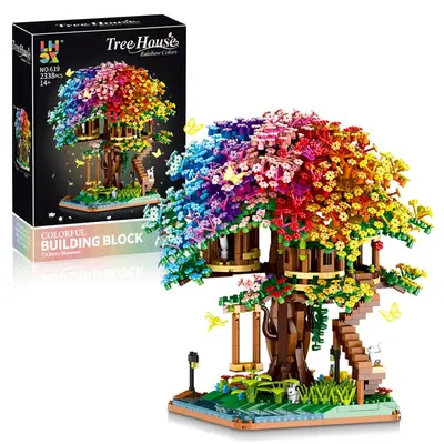 Lejimi Micro Particle Building Blocks Toy DIY Street View 619 Rainbow Tree Creative Toy Ornament Gift Wholesale Dropshipping - 5