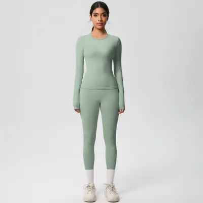 Women's Yoga Wear Set 8-Piece, Nude-Feel Tight Fit, Quick-Dry Breathable - 10
