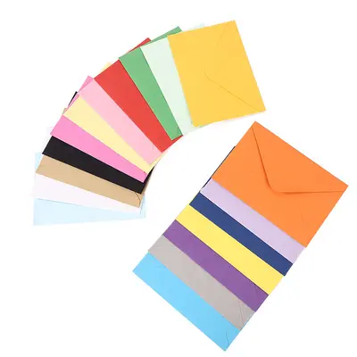 Solid Color Kraft Paper Envelopes, Colored Dual-Layer Paper, Black Card Red Packet Envelop