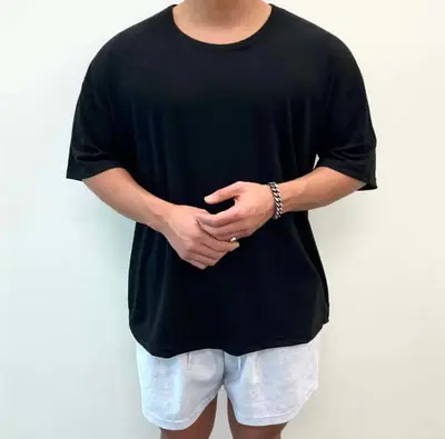 Herren-T-Shirt aus Baumwolle, große Größe, locker geschnitten, kurzarm - 7