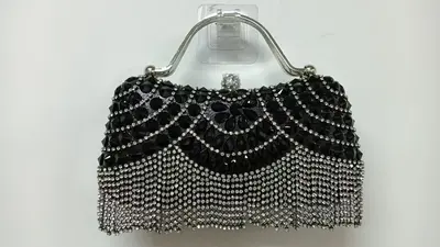 Rhinestone Tassel Evening Bag, Women's Party Shoulder Bag - 7