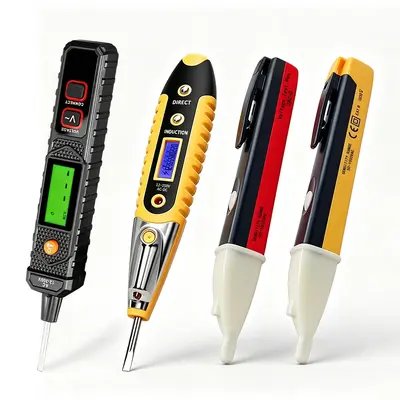 Non-Contact Smart Voltage Tester Pen with Light and Sound Alarm - 2