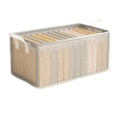 Steel frame transparent storage basket, foldable, no assembly required - 6
