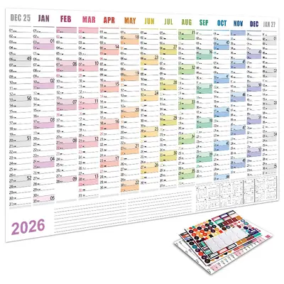 2026 Full-Year English Wall Calendar Minimalist Planner - 9