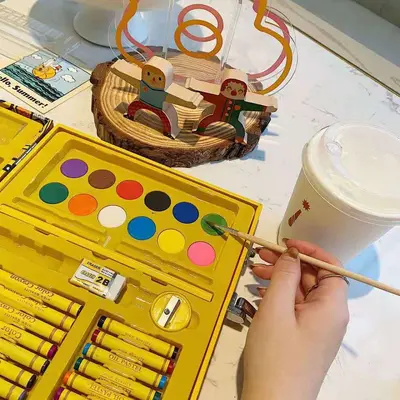 Gelbe Ente Buntstifte Geschenkset Kinder Aquarellstifte - 4