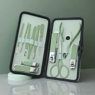 Manicure pedicure set, matcha green, 18-piece - 9