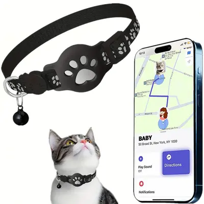 Kedi GPS konum bulucu tasma, iOS uyumlu, su geçirmez, Apple Find My - 7