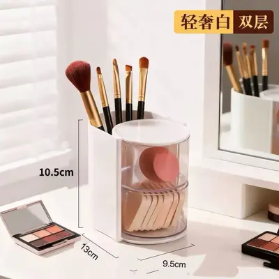 Rotating makeup storage box, multi-layer, plastic - 7