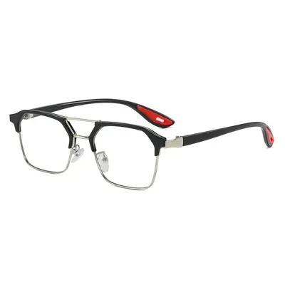 Men's Metal Double-Bridge Polarized Square Sunglasses, UV400 Protection - 6
