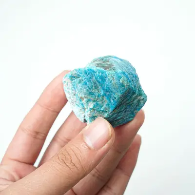 Natural Blue Apatite Raw Stone for Aquarium Decor and Aroma Diffusing - 7