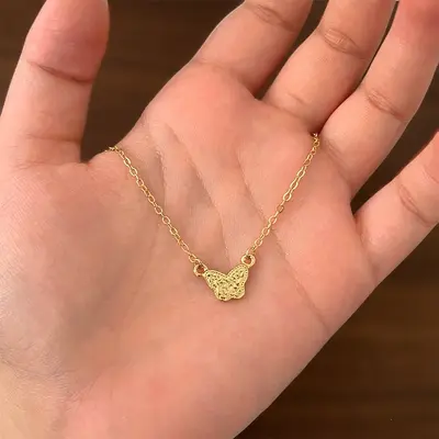 S999 Sterling Silver Gardenia Necklace Sweet Floral - 7