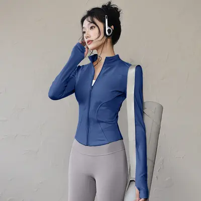 Women's Yoga Wear, Quick-Dry, Breathable, High-Stretch Long-Sleeve Pilates Top