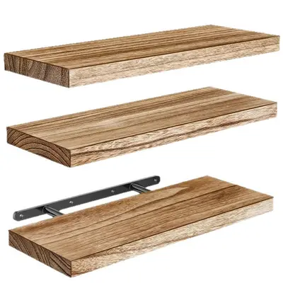Lagernde Holz-Schweberegale Wandmontierte Aufbewahrungsregale für Gegenstände Grenzüberschreitendes schwebendes Holzregal für Wohnzimmer und Schlafzimmer