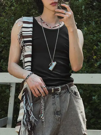 MYQ Men's Summer Thin Sleeveless Round Neck Sports Vest