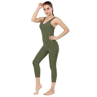 Shaping Yoga Jumpsuit with Chest Pads, Women's Fitness Set - 10