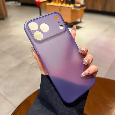 iPhone 18 Pro Max için ultra ince mat silikon kılıf - 12