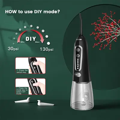 Elektrikli Taşınabilir Su Diş İpi, Ev Tipi Diş Temizleme Cihazı - 7