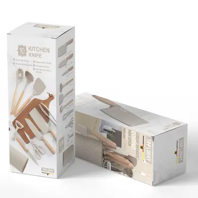 Stainless Steel Kitchen Knife Set with Spatula and Frying Turner