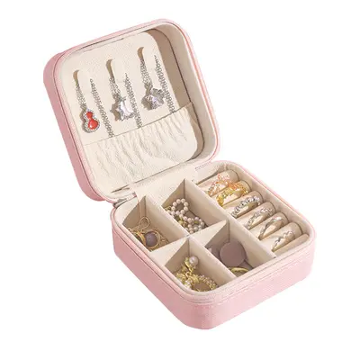 Multifunctional portable elegant compact jewelry box travel bracelet earring necklace bedroom desktop new storage box
