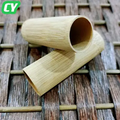 Bamboo jar boiled for cupping therapy and health protection, purple bamboo natural bamboo tube, disposable unpainted charred bamboo jar.
